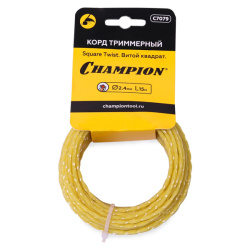 Корд триммерный Square Twist 2.4 мм х 15 м, C7079  CHAMPION 