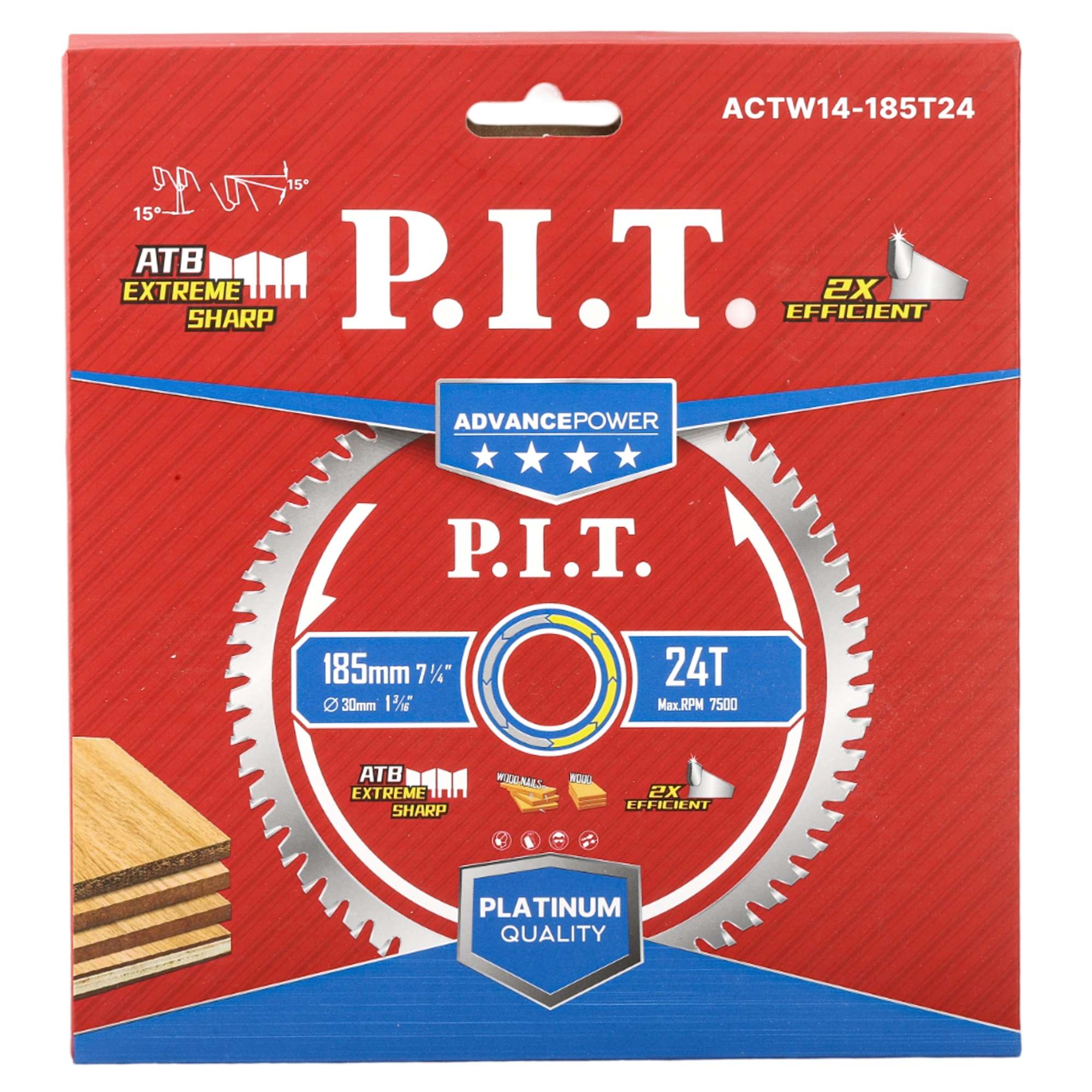 Диск пильный по дереву ACTW14-185T24  PIT 