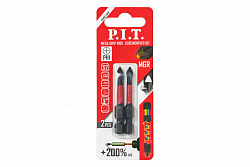 Биты ударные PH1x50 мм 2 шт в уп.(ASDR02-50PH1)  PIT 