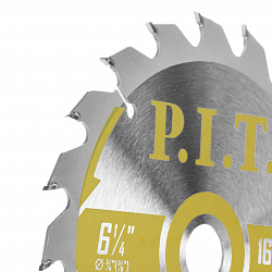 Диск пильный по дереву  160x20/16x2,2 мм 20T, тип зуба ATB (ACTW10-160T20)  PIT 
