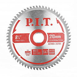 Диск пильный  210x30/20/16x2,2 мм 64T(ACTW04-210T64) PIT 