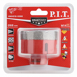 Коронка алмазная по керамограниту AMAS18-0068 (68 мм, M14) PIT 